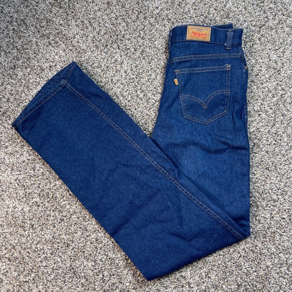 Vintage Levi's 544 Womens 26x32 Jeans USA Made Dark Wash Relaxed Fit Tapered 90s